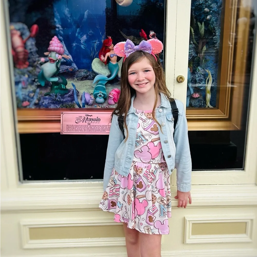 Disney-themed “Treats” Girls' Pink Matching Set